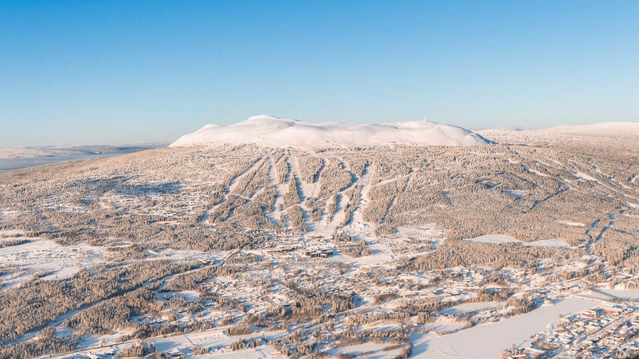 Wintersport op de grens van Noorwegen en Zweden